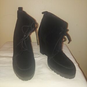 Michael Kors Black Women's Nubuck Ankle Boots 9.5 Preowned
